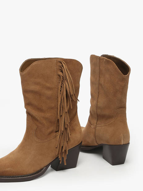 Santiago Laarzen Met Hak Uit Leder Inuovo Bruin women B50014 ander zicht 2